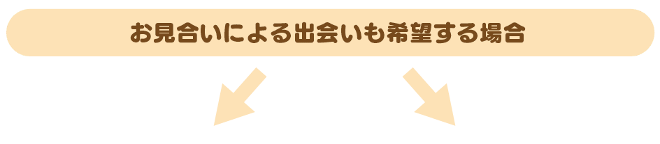 お見合いによる出会いも希望する場合